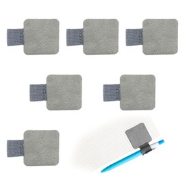 FamGift 6 Pcs Pen Loop for Planner, Elastic Lost Anti-Lost Stick-on Type Pen Holder Pen Case Pen Holder for Notebook, Gray