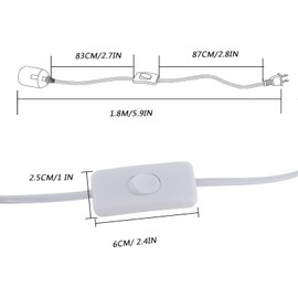 Odlamp 2 Packs 6.5FT/2M Pendant Light Socket Kits lamp Holder with Cord on/Off Switch, E26/E27 Bulb Hanging Light Extension Cable for Pendant Lighting Bulb Lamp (6.5FT 4 Packs)