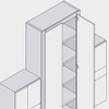 LIKERAINY 95Deg Inset Blind Corner Long-arm Hinge 35mm with Hydraulic