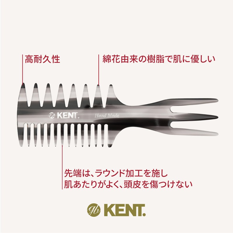 G.B.KENT Handmade Fishtail Hair Comb Mesh Comb British Royal 57T