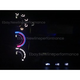 newlineperformanceLED White LED Climate Control +Lower Switch Bulb KIT for Honda Civic Ek 1999-2000