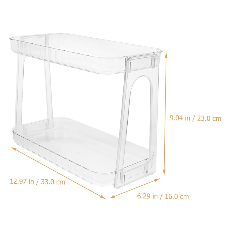 NOLITOY Bathroom Countertop Shelf Transparent Storage Organizer for Cosmetics Toiletries