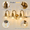 UOFUS Gold Vintage Vanity Light 3 Lights Bathroom Lighting Fixtures