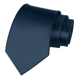 Beaface Men Ties 3.15" Solid Color Ties for Men Wedding Business School Neckties (Navy)