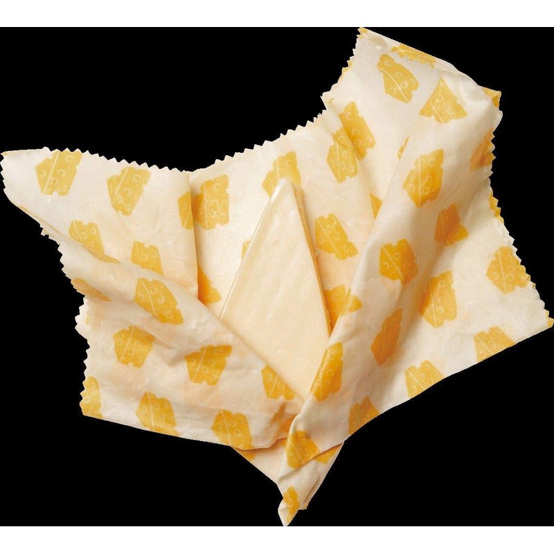 Tala Reusable Beeswax Food Wraps, Cheese Patterned Design, 3 Bags