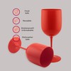 FOX&GRAPES Plastic Stemmed Wine Glasses | Unbreakable/Shatterproof, Reusable, Food Safe,