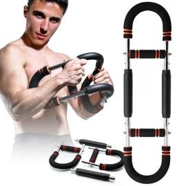 Twister Arm Trainer, 60-100lb Adjustable Chest Workout Equipment, Portable Power Twister Bar, Detachable Design, Arm Trainer for Men, Chest Trainer for Men, Shoulder Muscle Training, Fitness Anywhere