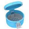 ANYLEY Leak-Proof Denture Case, Secure Lock Cleaning Box with Strainer