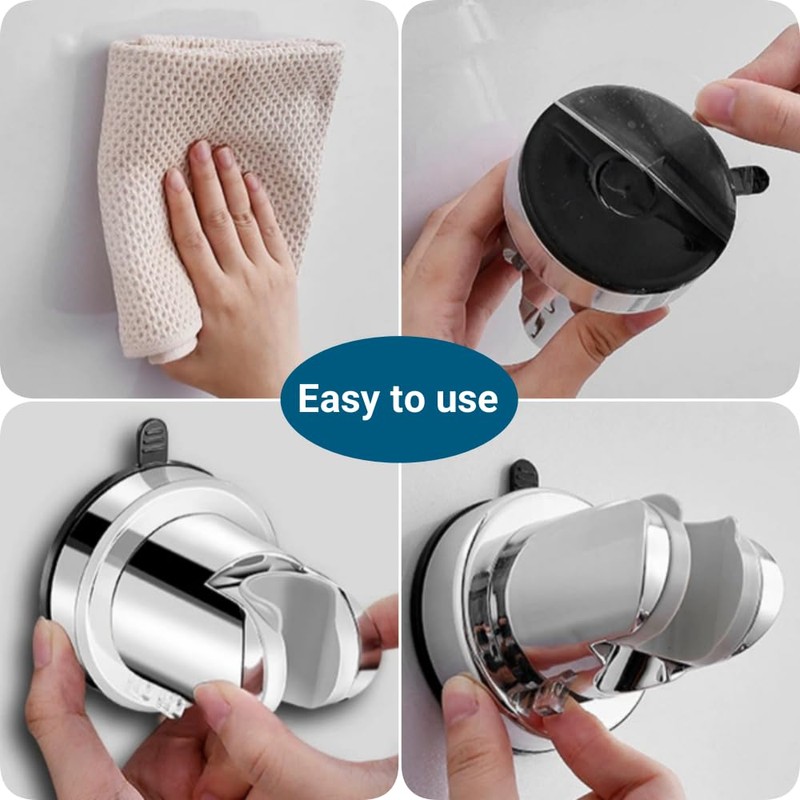JIANHY Suction Cup Shower Head Holder Universal Adjustable Shower Head