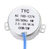 uxcell Synchronous Motor AC 100-127V 2.5-3RPM 50-60Hz CCW/CW 4W D