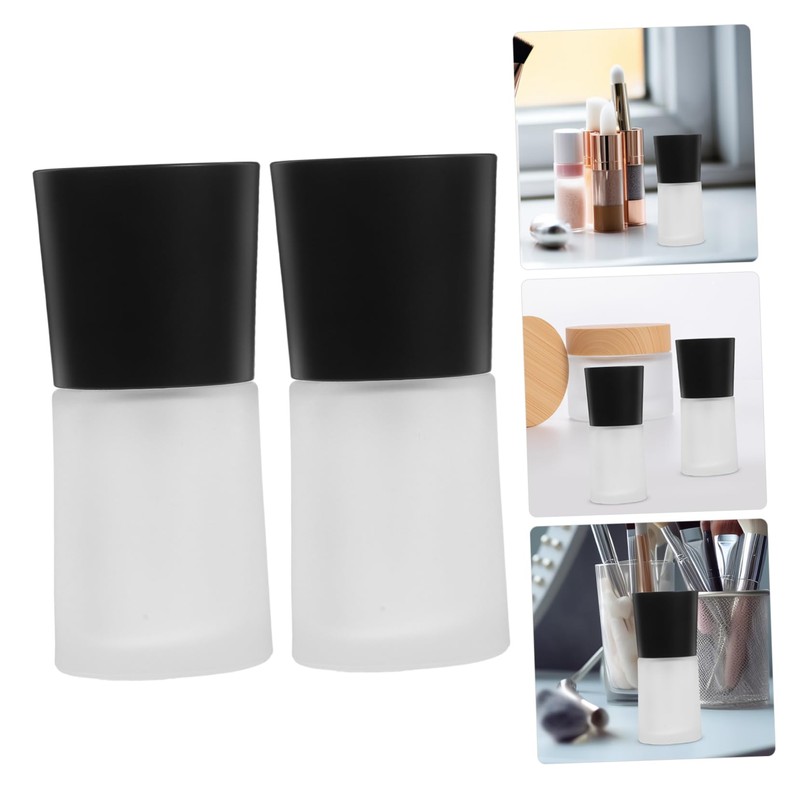 Gatuida 2Pcs Refillable Foundation Bottles Durable Cosmetics Containers with Press