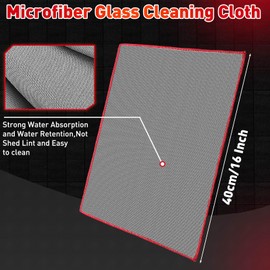 Maxcheck 24 Pack Microfiber Glass Cleaning Cloths 16 x 16 Inch Lint Free Streak Free Cleaning Towels Reusable Glass Polishing Cloths for Cleaning Window, Glasses, Car, Mirrors, Stainless Steel