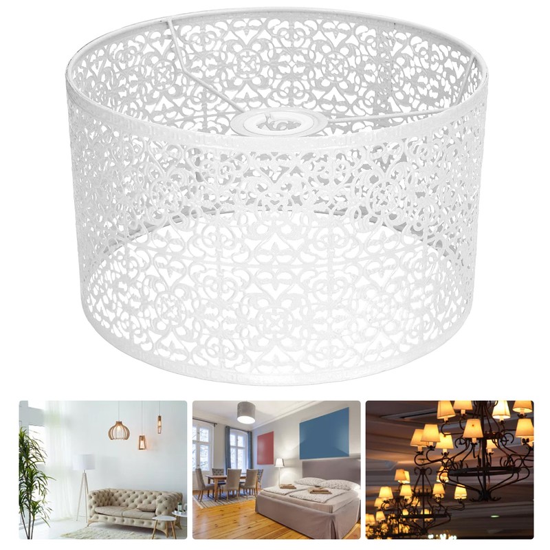 Lamp Shade Hollow Out Metal Lampshade E27 E14 Universal Use
