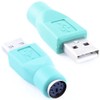 USB Male to PS2 Female Adapter for Mouse Green