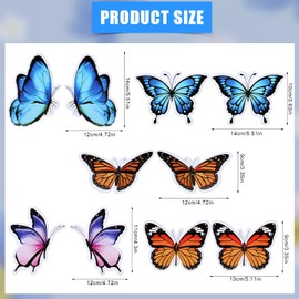 10pcs Butterfly Magnets Stickers, Double Sided Patio Flexible Magnets Decorative Window Magnetic for Refrigerator Window Screen Patio Sliding Doors Garage Protector