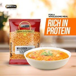 Hemani Masoor Dal (Indian Split Red Lentils) Premium Quality I 64oz (4lbs) 1.81kg I Lentilles Rouges Cassees I All Natural | NON-GMO | Vegan | Indian Origin