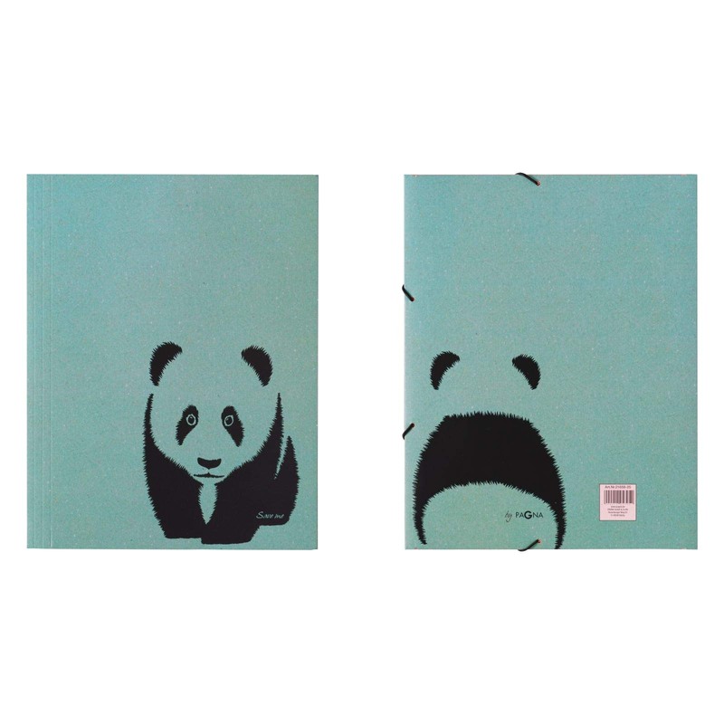 Pagna 21658-17 Elasticated Folder Panda Cardboard 3 Flaps DIN A4
