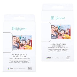 Lifeprint Premium Zinc Instant Print Photo Paper 80 Pack Compatible with Lifeprint 3x4 Printers