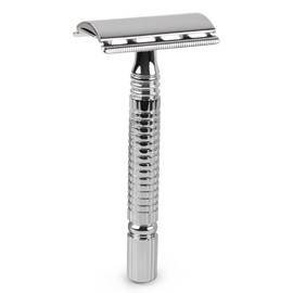 Qshave - Men or Women Short Handle Classic Double Edge Lighter Travel Safety Shaving Razor, 1 Pc
