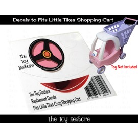 The Toy Restore Replacement Sticker Fits Little Tikes Cozy Coupe Shopping Cart Pink