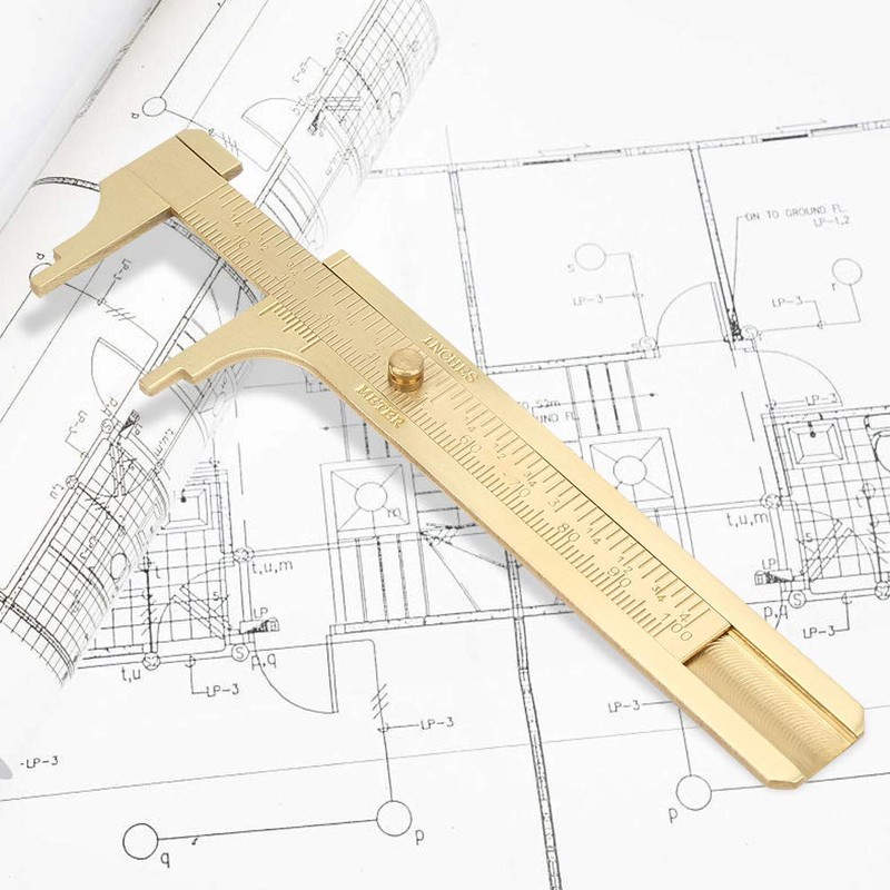 Brass Vernier Caliper Copper Alloy Mini Brass Sliding Bag Brake