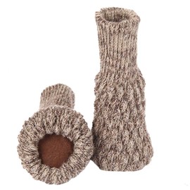 OEEKOI Chair Socks, Chair Leg Covers, Double Layer, Felt Knitting Cover, 24 Pieces, (Kaki)