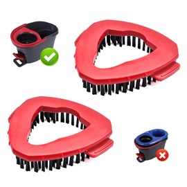 2 Pcs FUNCYboo Spin Mop Scrub Brush, Mop Scrubber Spin Mop Replace Head for EasyWring 1 Tank System, Shower Floor Scrubber Mop Head Replacement for Bathroom Kitchen Floor Hard Surfaces