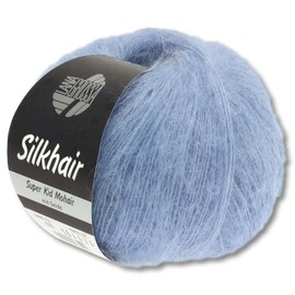 Frida's Wollhaus Lana Grossa 25 g Silkhair Mohair Superkid Silk Wool Crochet Knitting 43 Colours (92 | Sky Blue)