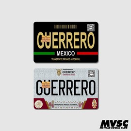 Card Stickers - Mexico Placas (Mexican License Plate) - For Debit, Credit and other cards:_GUERRERO