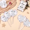 Anglechic 51 Pcs Wedding Fans for Guests Wedding Favor Paper