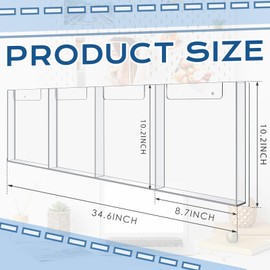 Sherr 1 Pc Clear Acrylic Hanging Brochure Holder Wall Mount Flyer Display Organizer Magazine Rack Suitable for 8.5x11 Inch Literature Pamphlet