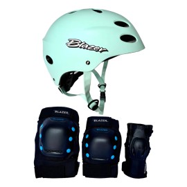 Kit De Casco+protecciones Profesionales Blazer 7 Piezas