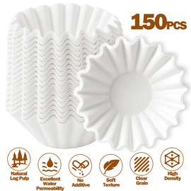 Palksky Disposable Coffee Filter for Ninja Coffee Maker PB051/PB041,150 Count Replacement Filters for Ninja Pod & Grounds Specialty Single-Serve Machine, White