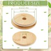Bamboo Lids for Glass Cup, Mason Jar Lids with Straw