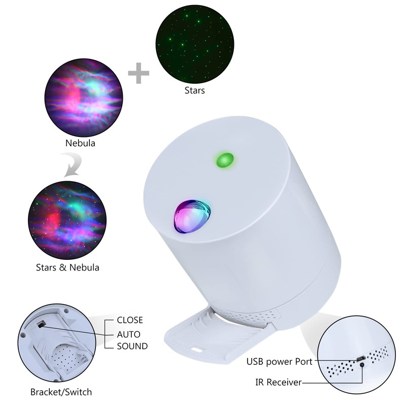 CAIYUE Star Projector Galaxy Projector, Exquisite Nebula Night Light Ocean