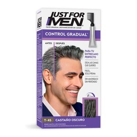 Just For Men Control Gradual, tinte para Canas ,Castaño Oscuro T45, 40g