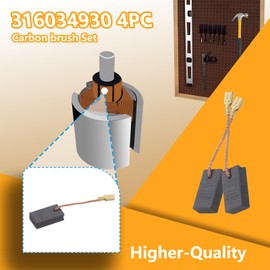 316034930 31603551 316035510 Carbon Brush Replacement for Metabo Quick Powertools Motor Replaces W8-125 W7-115 W7-125 WE14-125Plus WPS 7-115 Brushes (4 Pack)