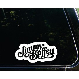 Jimmy Buffet for Cars Funny car Vinyl Bumper Sticker Window Decal | White | 7.5" inch