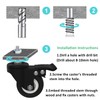 MySit 4pcs Stem Casters M8x25 with Brake Lock | 2