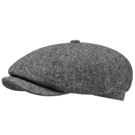 WEROR WEROR-436.1 Men's Flat Cap Peaked Cap with Peak - Winter Hat with Quilted Lining - Autumn/Winter, gray
