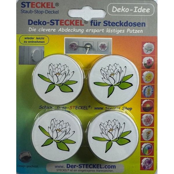Deko-STECKEL® DS-401 "Lotus" Decorative Sockets Cover Dust Protection Lid Socket