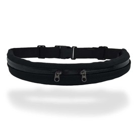 MUNSKT Running Belt with Adjustable Elastic Strap, Dual Pockets Large Capacity Ultra Lightweight Expandable Water Resistant Waist Pack for Jogging Cycling Hiking, Storing Your Phone