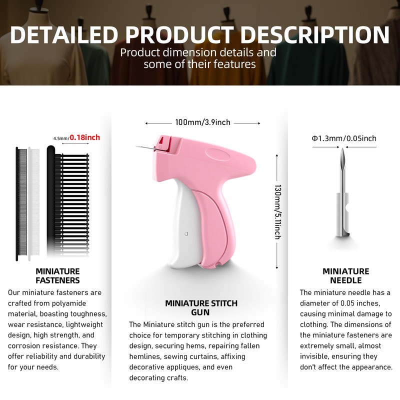 Stitch Gun For Clothes Kit, Includes Quick Stitch Sewing Gun,