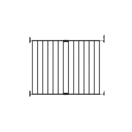 Adjustable Pet Safety Swing Gate, Hardware-Mounted Metal Gate for Stairs and Doorways, Secure Latch for Pets (Black, 24"-40.5" W x 28.75" H)