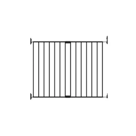 Adjustable Pet Safety Swing Gate, Hardware-Mounted Metal Gate for Stairs and Doorways, Secure Latch for Pets (Black, 24"-40.5" W x 28.75" H)