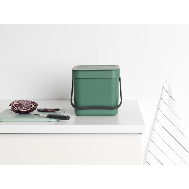 Brabantia Organic Bucket, Fir Green, 6 Litre