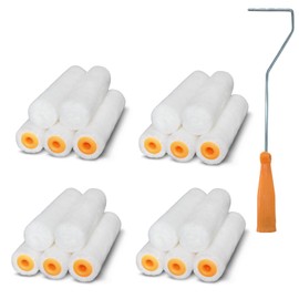 Paint Rollers Microfiber Small Paint Supplies with Handle for Paint Paint 20 Pack 6"