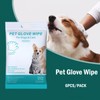 Pet Glove Wipe for Dogs & Cats, Hypoallergenic, Rinse Free,