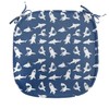 Ambesonne Shark Chair Seating Cushion, Fish Pattern Various Gestures Have