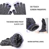 TRENDOUX Unisex Touchscreen Winter Gloves - Elastic Cuff, Thermal Lining,